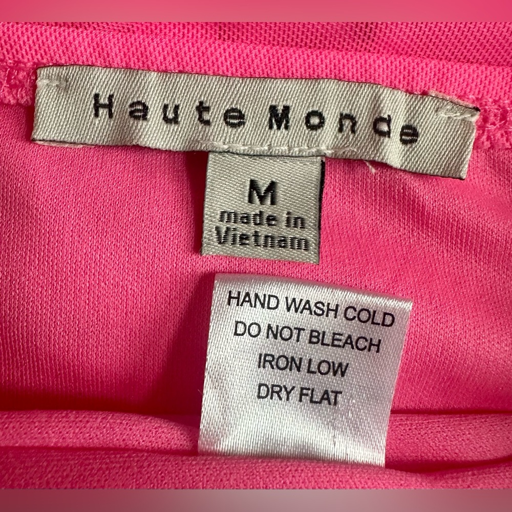 Haute Monde Neon Pink Ruched Strapless Mini Dress New no Tag - Picture 11 of 12